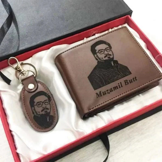 Premium Customized Wallet & Keychain Set