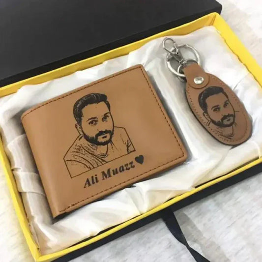 Premium Customized Wallet & Keychain Set